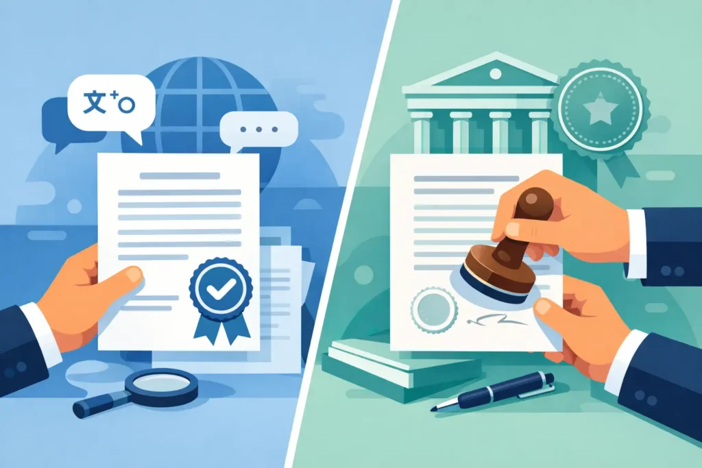 Difference Between Certified and Notarized Translation
